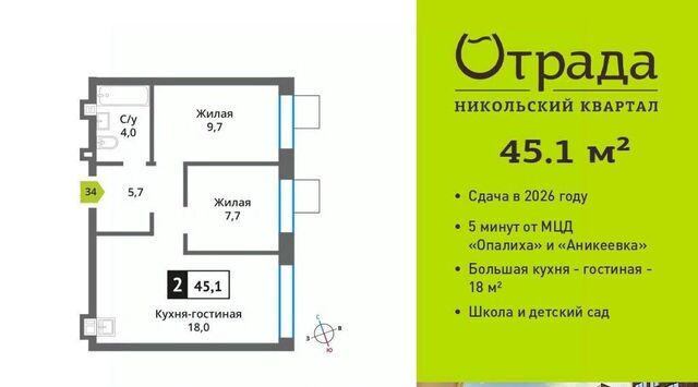 мкр Опалиха Никольский Квартал Отрада жилой комплекс, Аникеевка фото