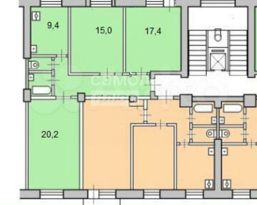 квартира г Москва метро Нагорная ш Каширское 11к/1 фото 25