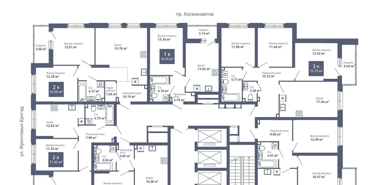 квартира г Екатеринбург Машиностроителей пр-кт Космонавтов 26а фото 2