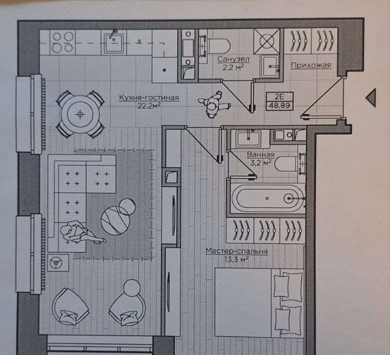 квартира г Уфа р-н Октябрьский ул Энтузиастов 7 ЖК Tau House фото 8