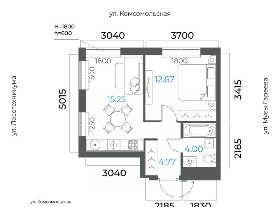 квартира г Уфа р-н Октябрьский микрорайон Глумилино-2 фото 1