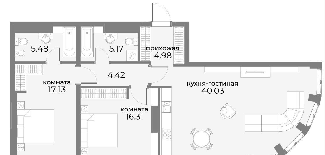 квартира г Москва метро Краснопресненская ул Дружинниковская 15 апарт-комплекс Sky View муниципальный округ Пресненский фото 5