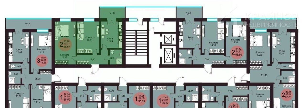 квартира г Воронеж р-н Левобережный ул Цимлянская 10д фото 2