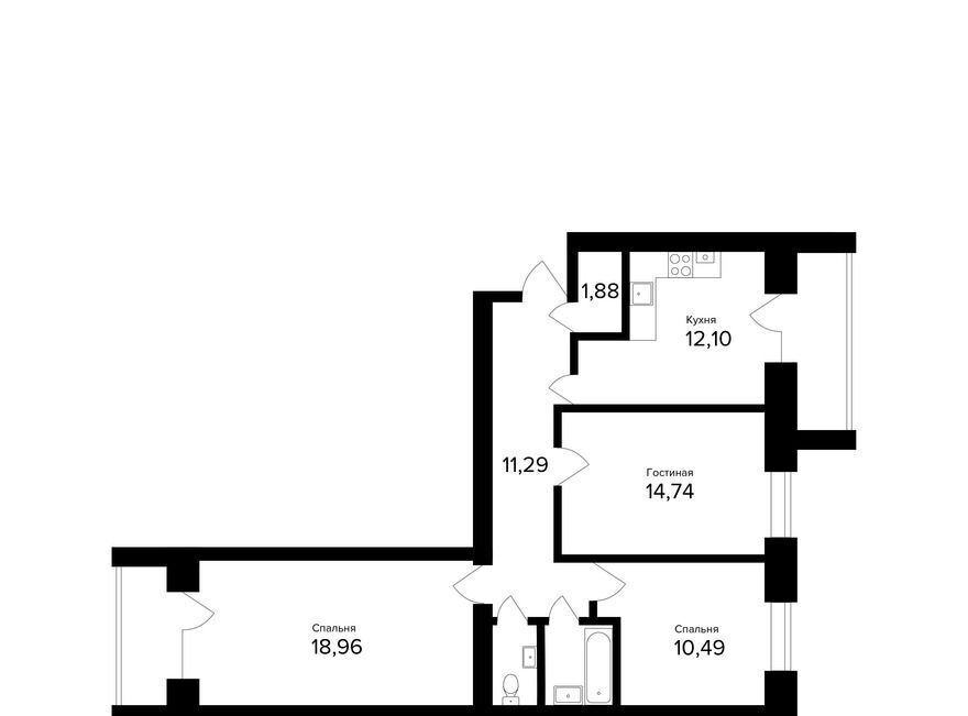 квартира г Ярославль р-н Дзержинский ул Александра Додонова 8к/6 фото 1