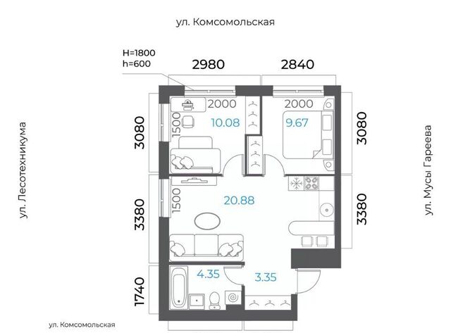 р-н Октябрьский микрорайон Глумилино-2 фото