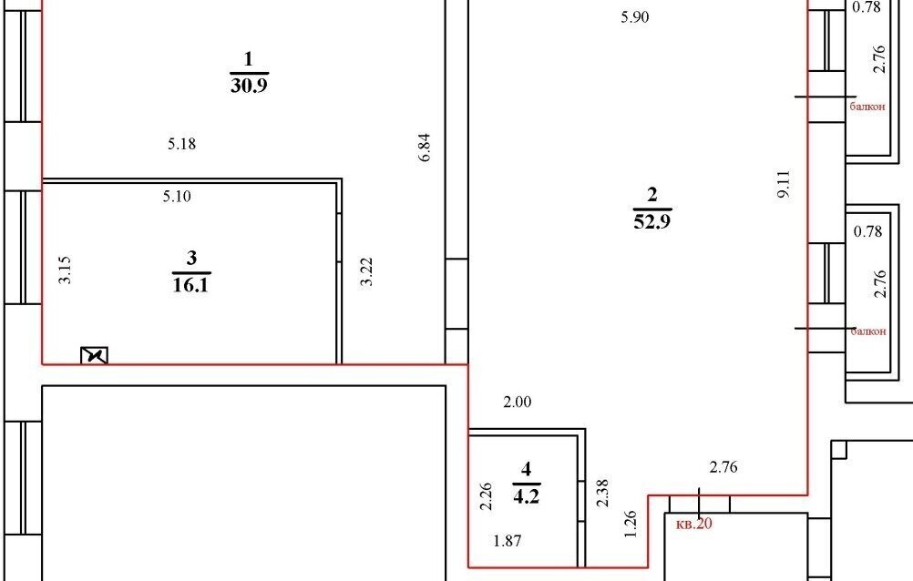 квартира г Ульяновск р-н Железнодорожный ул Свободы 2 фото 18