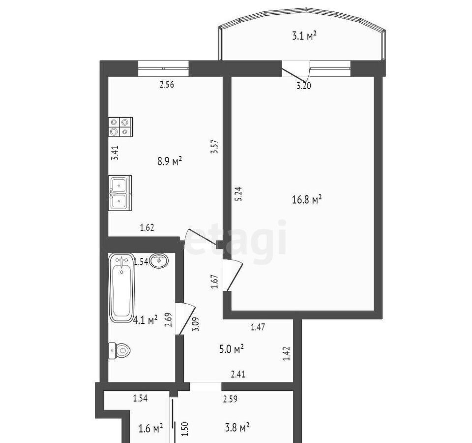 квартира г Тюмень р-н Ленинский ул Героев космоса 21 фото 17