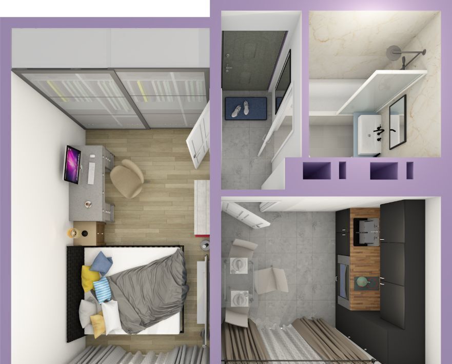 квартира г Казань метро Горки ул Александра Курынова 5к/3 фото 4