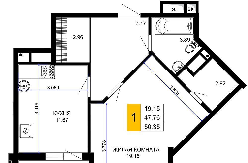 квартира г Краснодар р-н Прикубанский 2-я площадка ул Ветеранов 85 фото 1