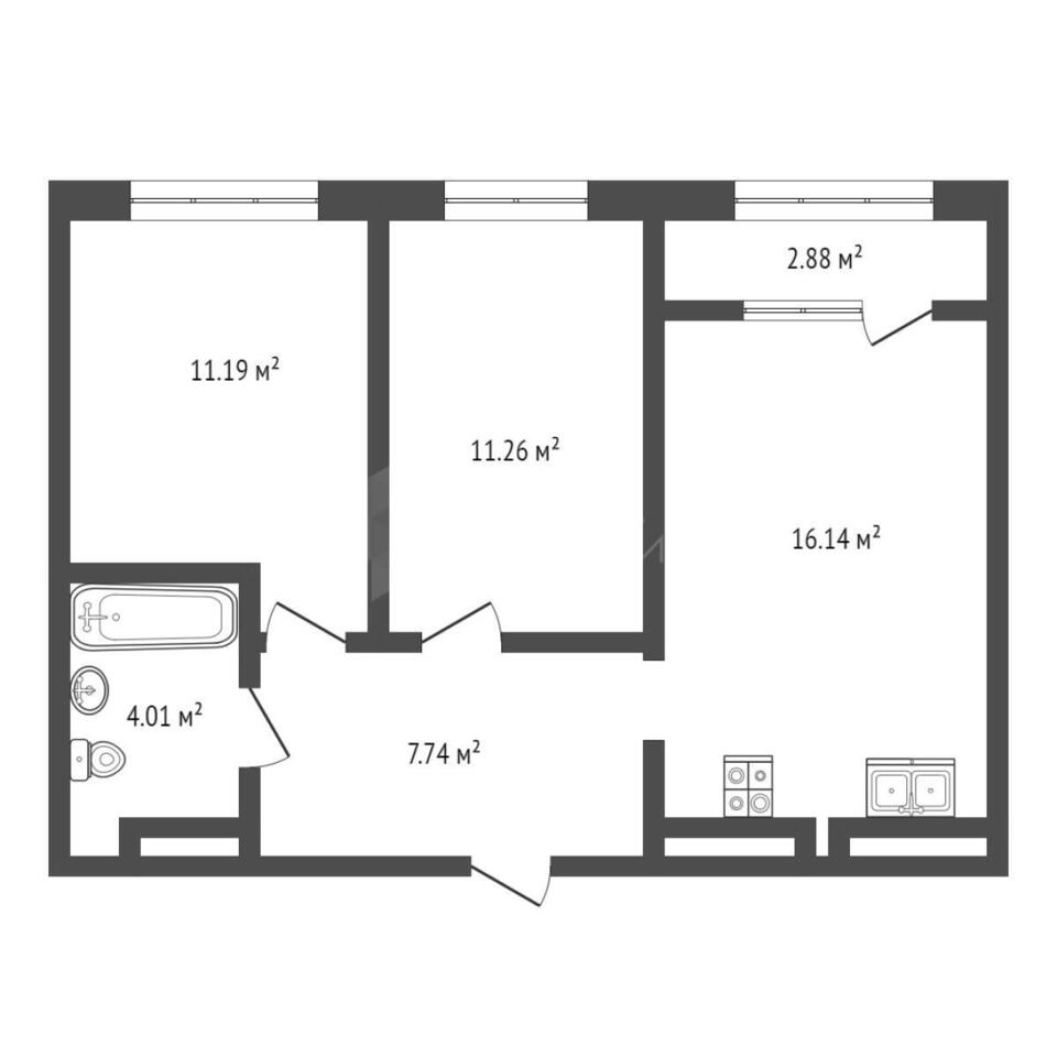квартира г Тюмень ул Александра Федоровича 625017 ЖК «Мозаика Парк» 5 фото 19