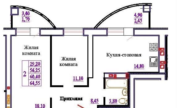 квартира г Иваново р-н Октябрьский микрорайон Самоцветы ул Революционная 5 фото 5