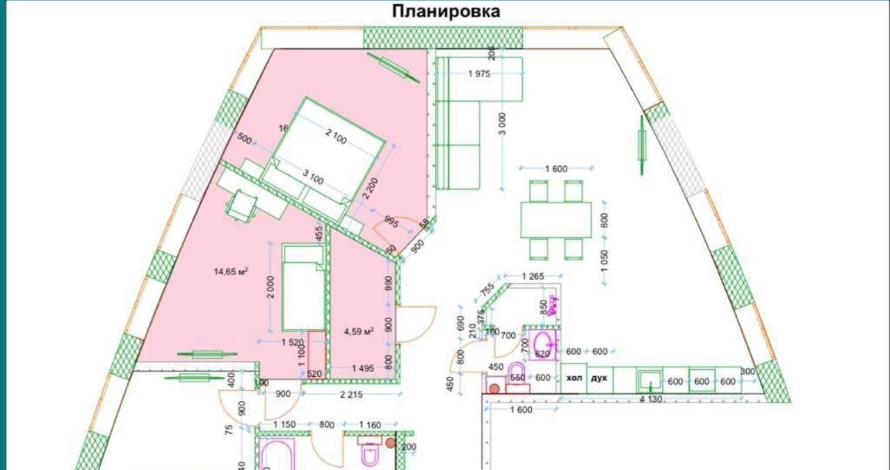 квартира г Москва метро Аминьевская ул Лобачевского 120к/1 фото 47