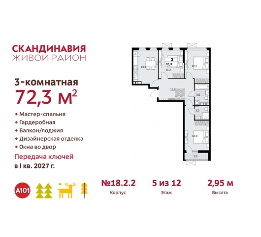 п Сосенское жилой район «Скандинавия» Сосенское, жилой комплекс Скандинавия, 18. 2.2, Бутово фото