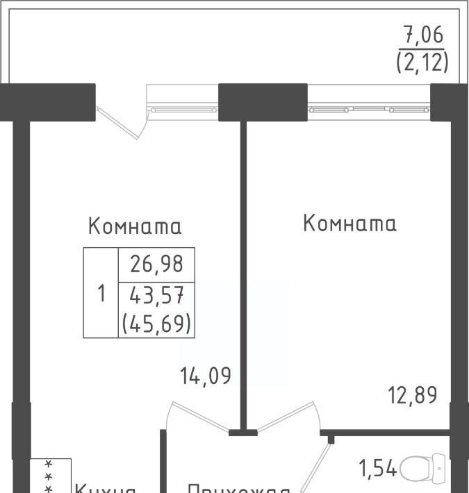 квартира городской округ Дмитровский д Рыбаки Шереметьевская, Город жилой комплекс, Зеленый фото 1