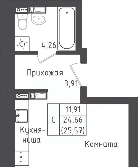 квартира городской округ Дмитровский д Рыбаки Шереметьевская, Город жилой комплекс, Зеленый фото 1