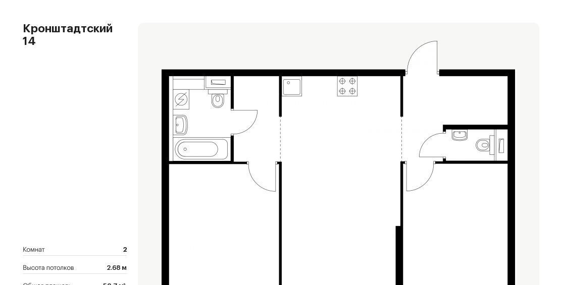 квартира г Москва метро Водный стадион б-р Кронштадтский 8к/3 фото 1