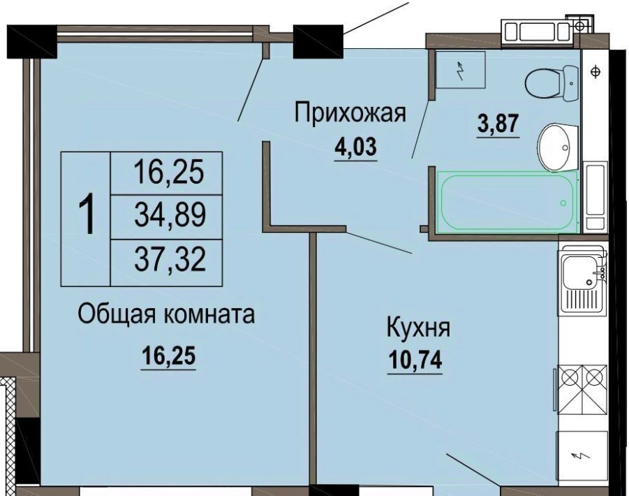 квартира г Старый Оскол Степной микрорайон 34 фото 1