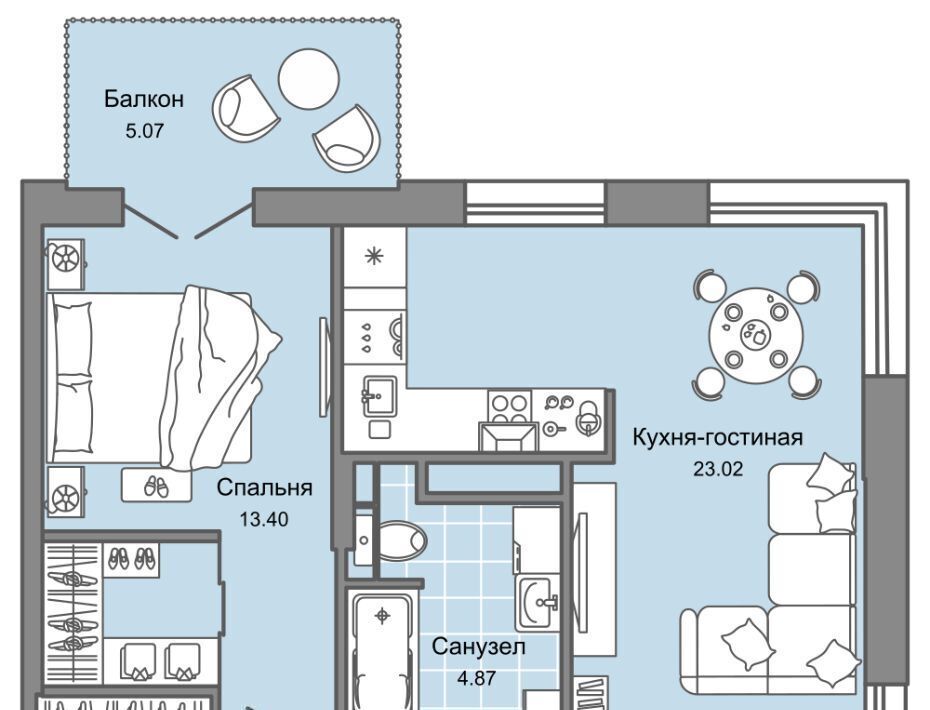 квартира г Екатеринбург п Широкая Речка Чкаловская ЖК «Лес» фото 1