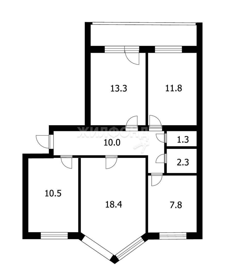 квартира г Бердск мкр Северный 20 фото 14