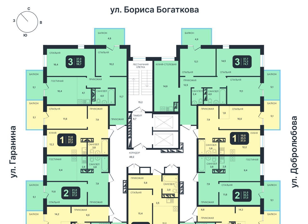 квартира г Новосибирск р-н Октябрьский Золотая Нива ЖК Никольский Парк фото 1