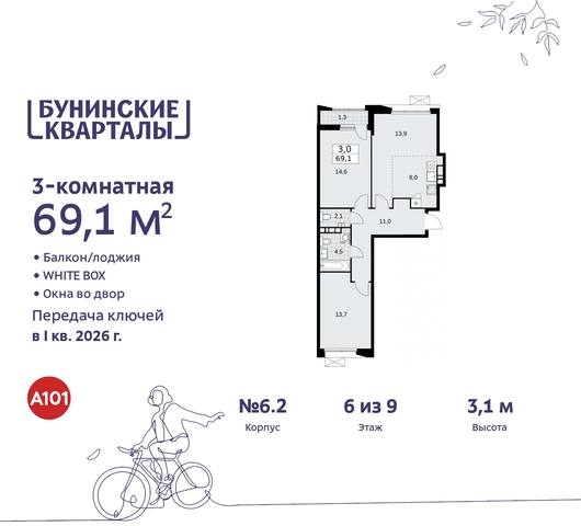 пр-кт Куприна 2 ЖК Бунинские Кварталы метро Улица Горчакова метро Коммунарка Сосенское, Ольховая, Бунинская аллея фото