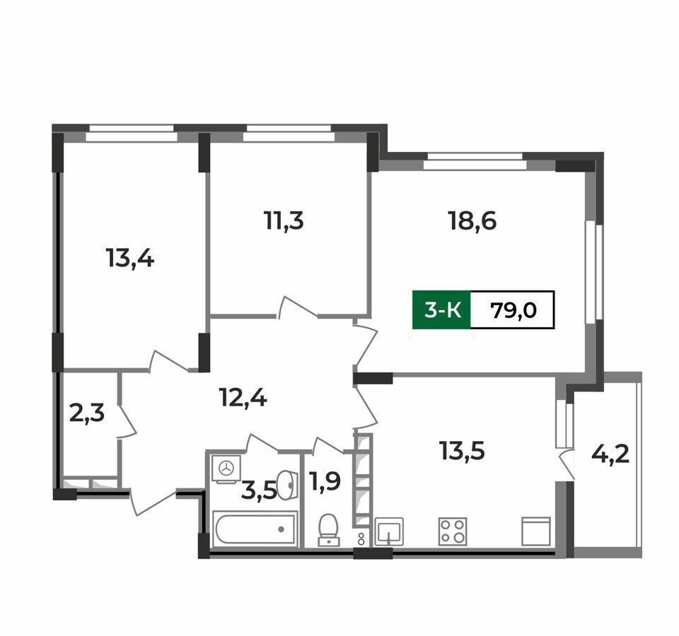 квартира г Ковров ул Зои Космодемьянской 28/1 ЖК «Чайковский» фото 1