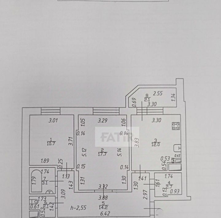 квартира г Казань Авиастроительная ул Зилантовская 20 фото 30