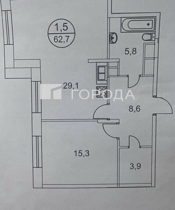 квартира г Москва п Московский Филатов Луг, улица Никитина, 11к 8 фото 1