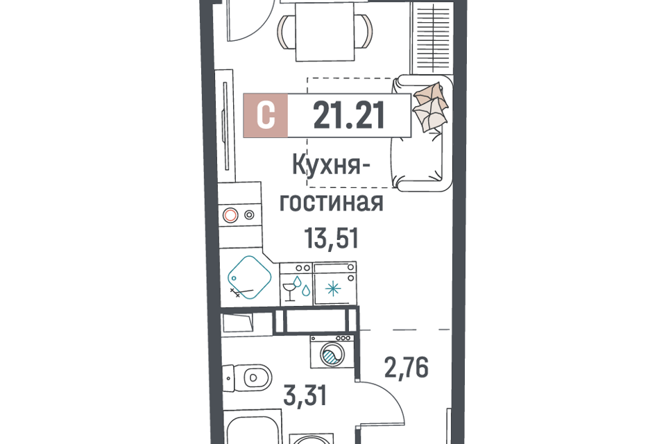 квартира р-н Всеволожский г Мурино пр-кт Авиаторов Балтики 25 Муринское городское поселение фото 1