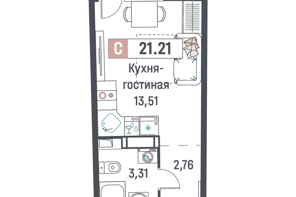 квартира р-н Всеволожский г Мурино пр-кт Авиаторов Балтики 25 Муринское городское поселение фото 1