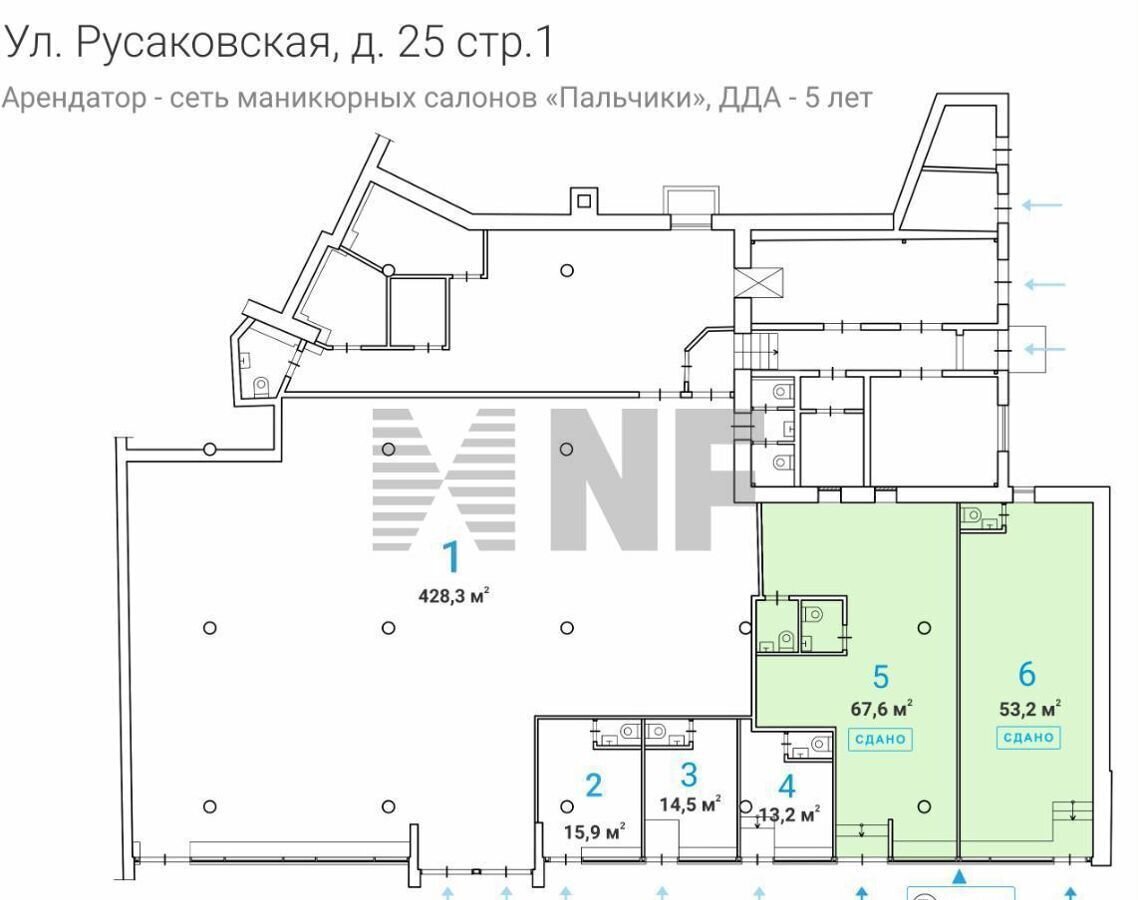 торговое помещение г Москва метро Сокольники ул Русаковская 25с/1 муниципальный округ Сокольники фото 6