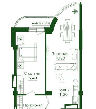 квартира г Ростов-на-Дону р-н Ворошиловский пр-кт Михаила Нагибина 38 фото 1