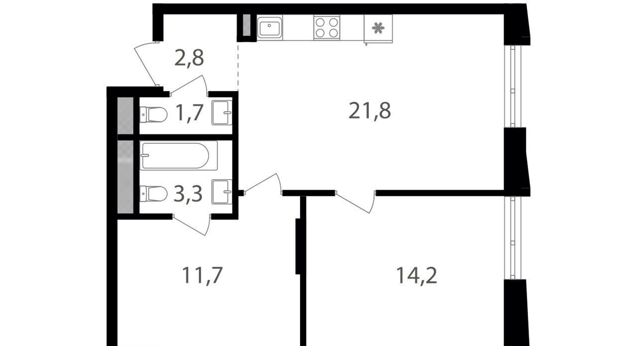 квартира г Москва метро Семеновская пер 1-й Кирпичный 17а/17 фото 1