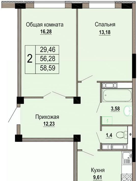 квартира г Старый Оскол Степной микрорайон 34 фото 1