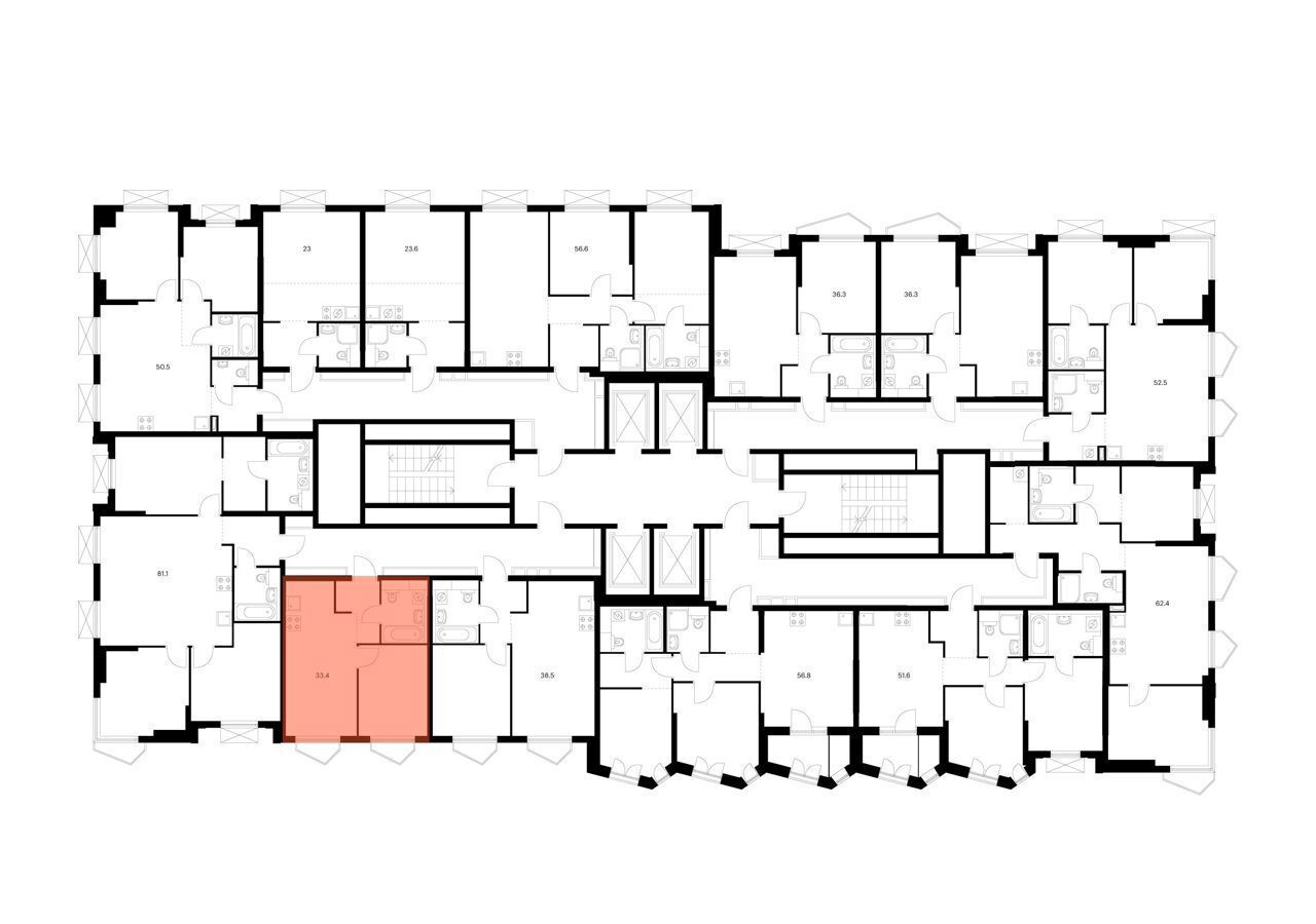 квартира г Москва метро Озерная ул Никулинская з/у 33 А/Б, корп. 4. 5 фото 2