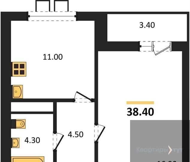 квартира г Воронеж р-н Центральный ул Шишкова 140б ЖК «‎Яблоневые Сады» фото 1