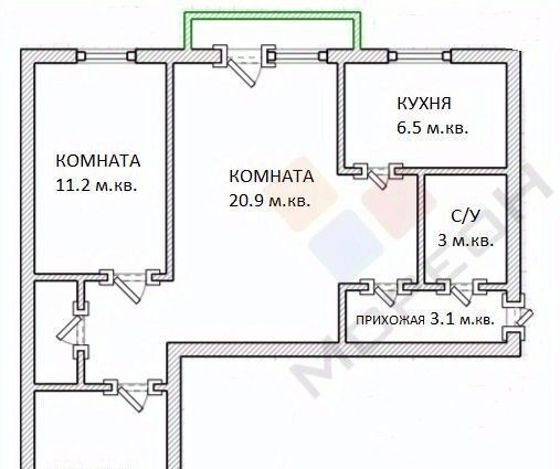 квартира г Краснодар р-н Западный ул Брянская 2а фото 18