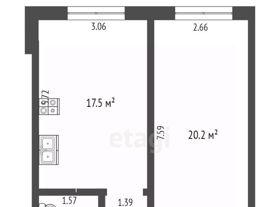 квартира г Омск р-н Кировский ул Рокоссовского 20к/2 Кировский АО фото 20