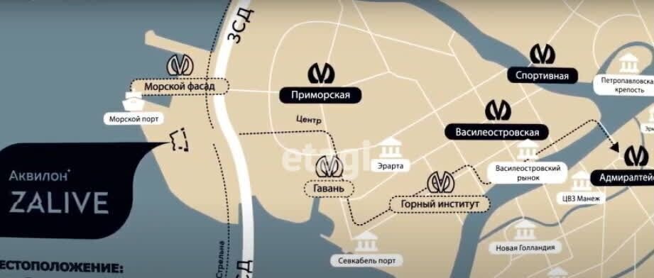 квартира г Санкт-Петербург метро Приморская ул Чирикова 5 округ Гавань фото 26