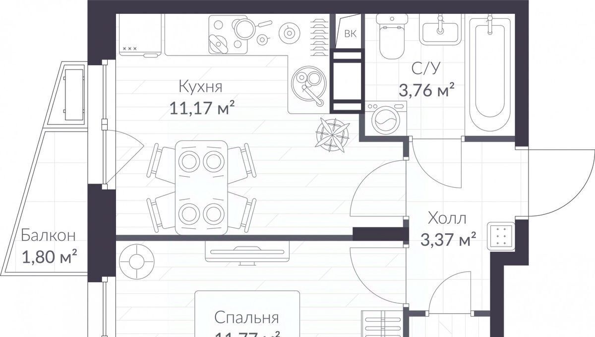 квартира р-н Всеволожский г Сертолово Парнас, Верен Норт Сертолово жилой комплекс фото 1