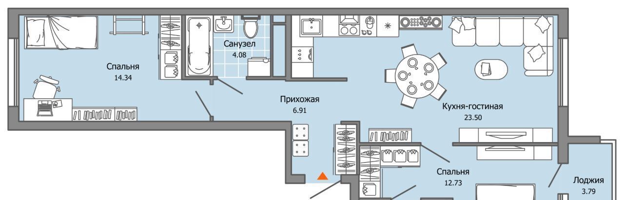 квартира г Ульяновск р-н Засвияжский ул Юго-Западная 18 фото 1