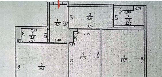 квартира г Оренбург р-н Ленинский ул Салмышская 64/3 фото 2