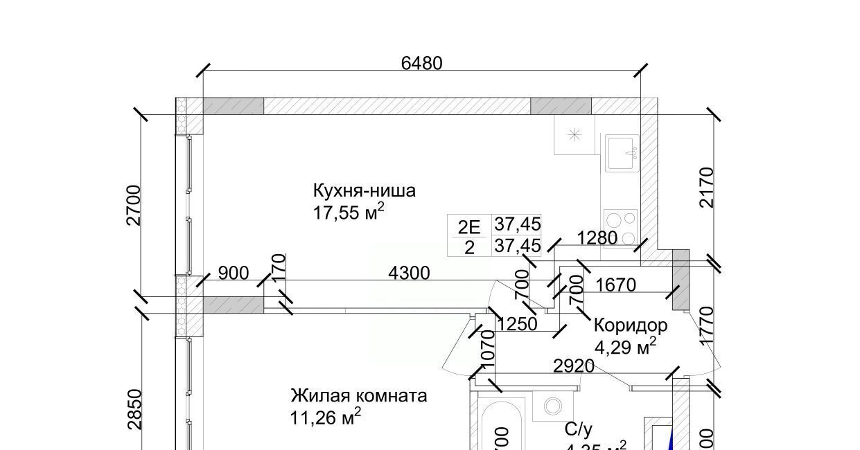 квартира г Кемерово р-н Заводский 15-й микрорайон Южный фото 5