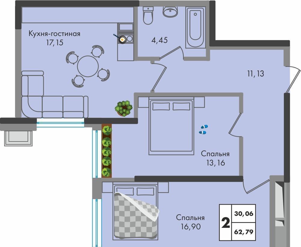 квартира г Краснодар р-н Прикубанский ул им. генерала Брусилова 1/1 д. 5 фото 1