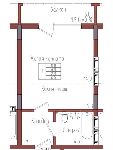 р-н Центральный ул Дубовая аллея 2 ЖК «Теодор Кроне» корп. 1, д. 3А фото