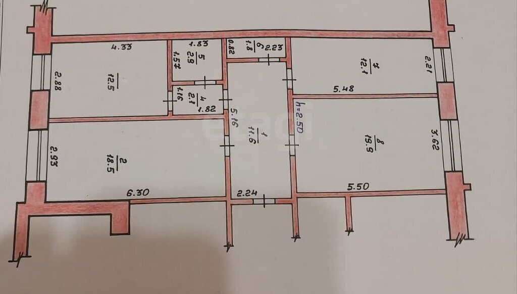 квартира р-н Гафурийский с Красноусольский ул Калмыкова 16/2 Красноусольский сельсовет фото 8