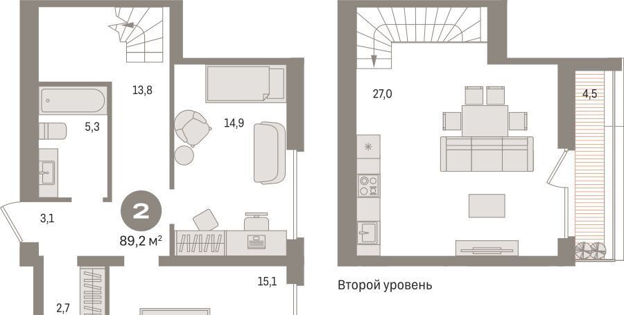 квартира г Сургут 35-й микрорайон ЖК квартал Новин 35-й фото 1