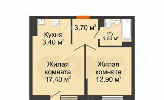 квартира г Ростов-на-Дону р-н Ленинский ул Мечникова 110с/2 ЖК «Династия» фото 1