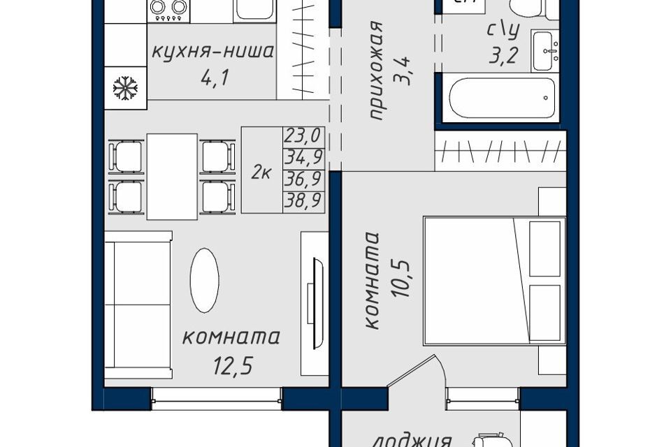 квартира г Барнаул р-н Индустриальный проезд Северный Власихинский 122к/6 муниципальное образование Барнаул фото 1