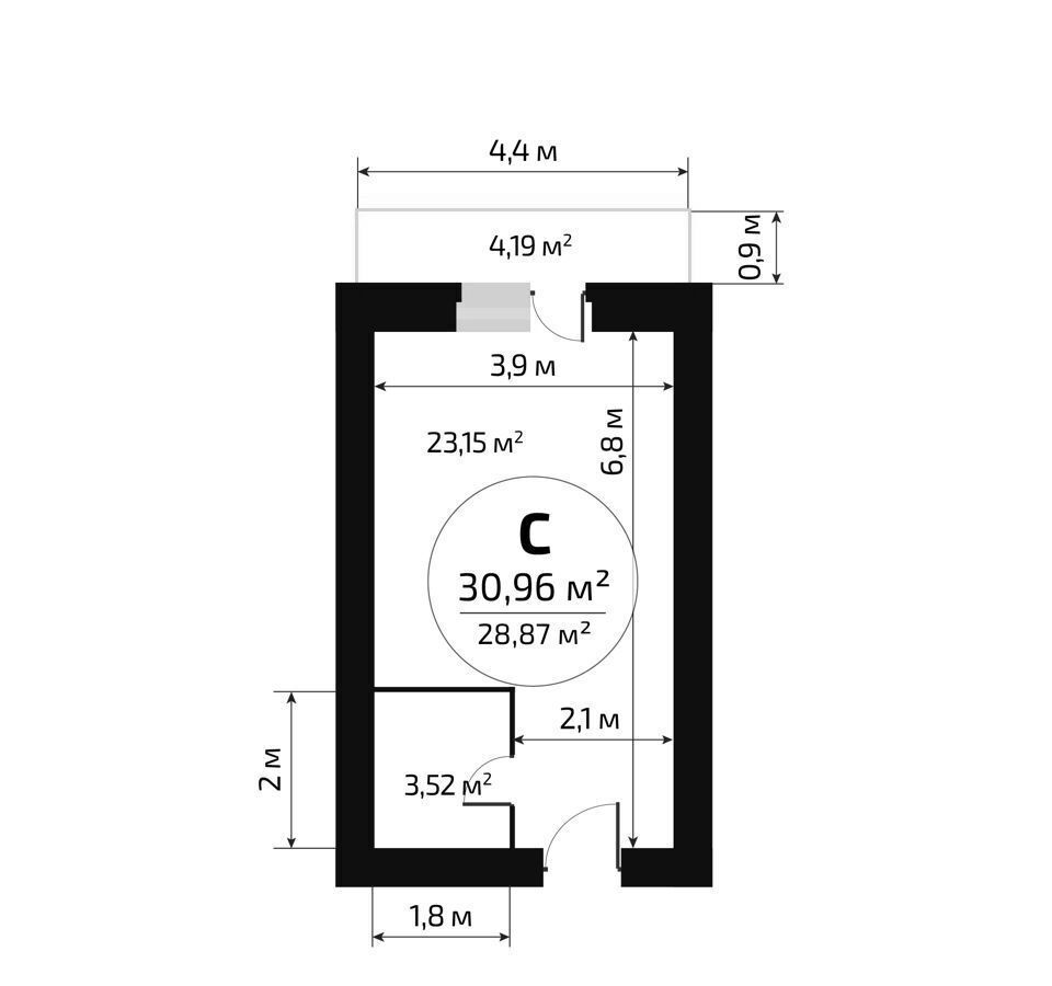 квартира г Самара п Мехзавод кв-л 1 р-н Красноглинский секц. 55-56 фото 3